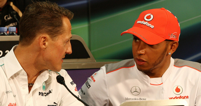 Michael Schumacher e Lewis Hamilton